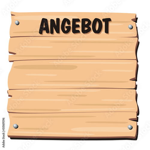 Wooden Board "Angebot"