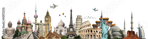 Fotografie, Obraz Travel the world monuments concept