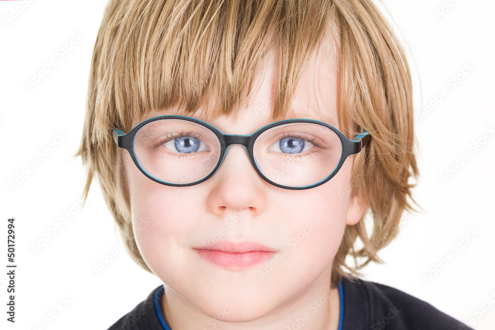 Beautiful boy with glasses