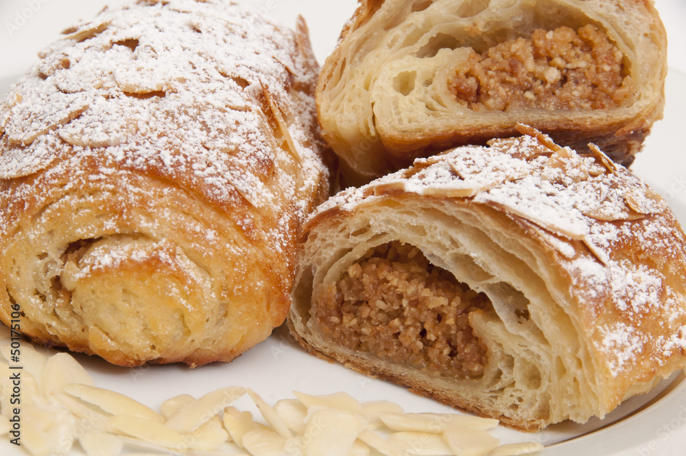 Powdered sugar on croissants Powdered sugar on croissants