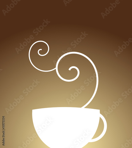 Tazza di caffè fumante