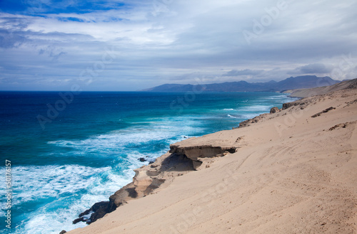 Eroded steep west coast of Fuerteventura