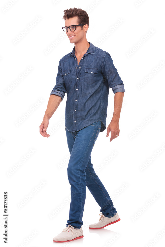 man walks away from camera man walks away from camera