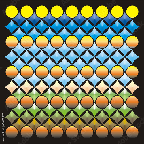 Colorful diaper and circle background pattern