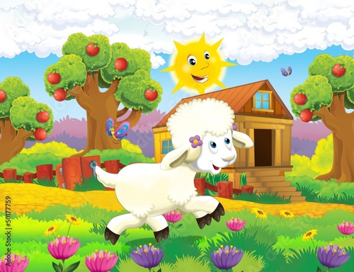 The happy easter - illustration for the children