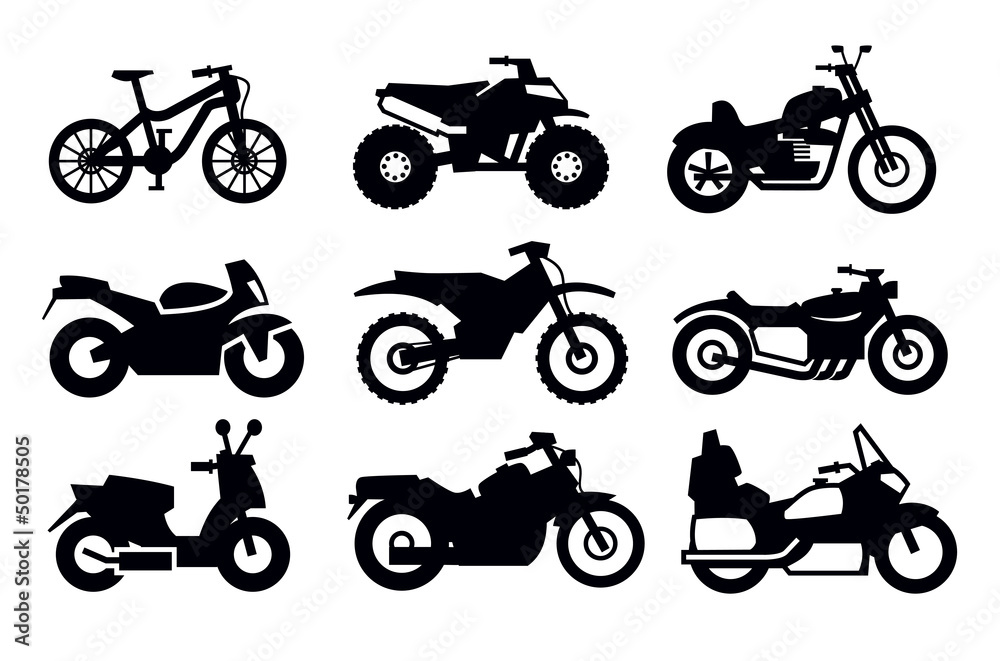 Naklejka premium motocykle i rowery