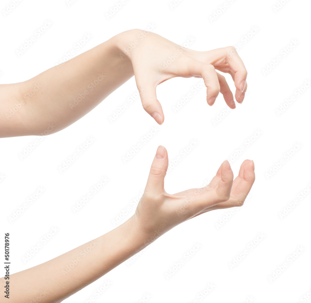Woman's hand holding something Woman's hand holding something