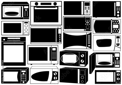Set of microwave ovens