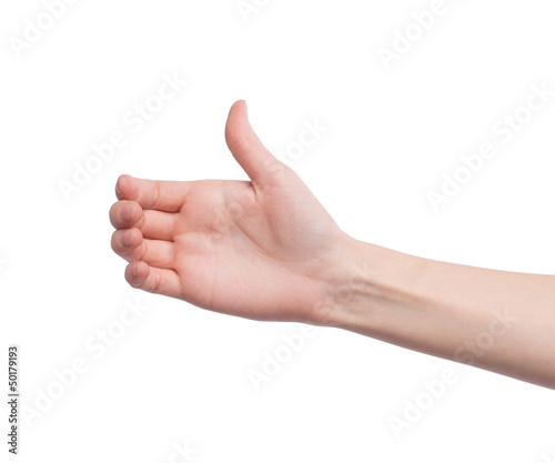 Woman's hand holding something