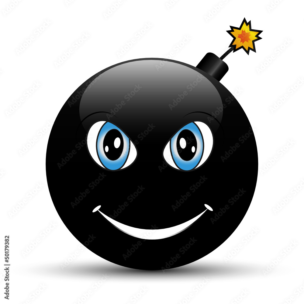 Smiley Bomb Stock Vector | Adobe Stock
