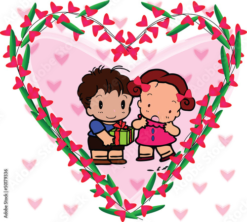 Couple of heart frame