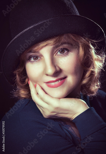 Slika na platnu Woman Portrait Retro Style