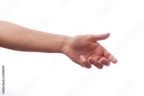 Hand of a man to hold card, mobile phone, tablet PC 