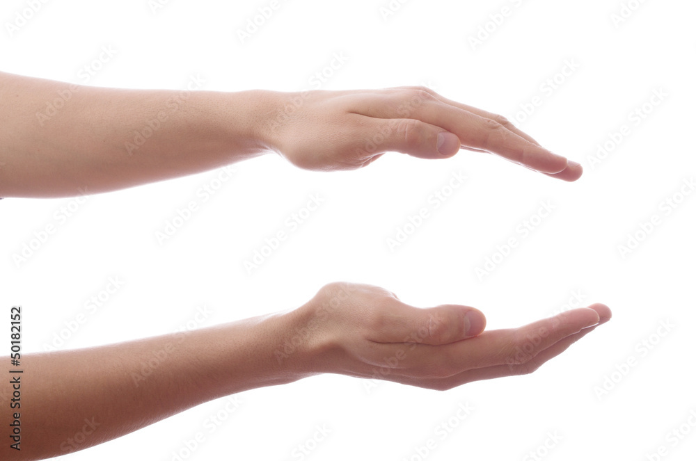 Two hand, keeping safe. 