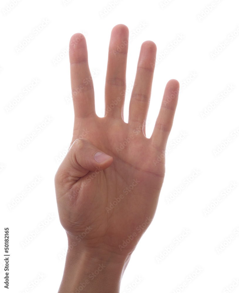 Man's hand isolated on a white background Man's hand isolated on a white background