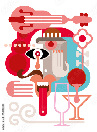 Smiling man vector illustration