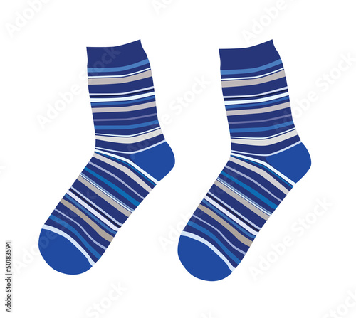 Cute striped socks vector illustration
