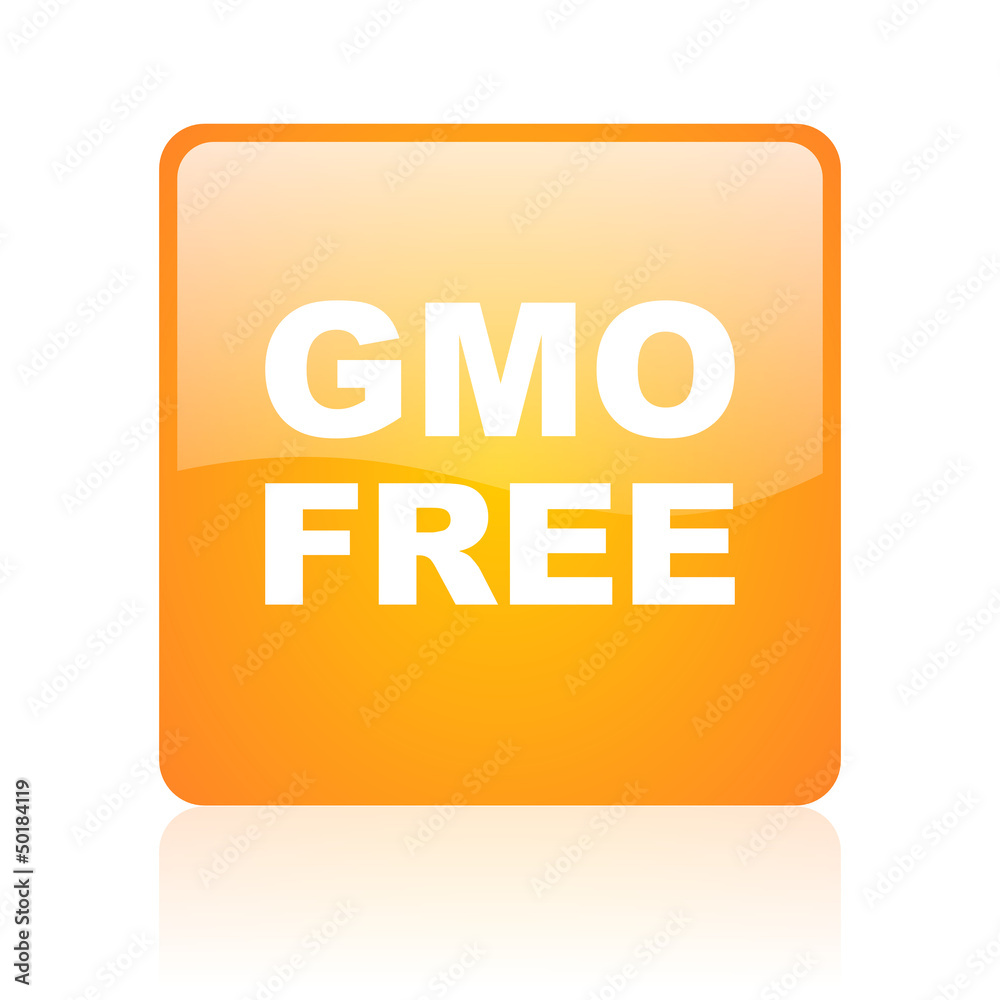 gmo free orange square glossy web icon gmo free orange square glossy web icon