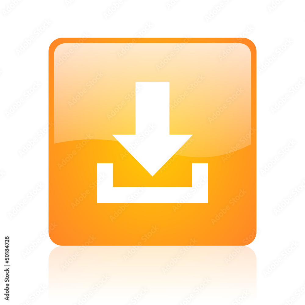 download orange square glossy web icon download orange square glossy web icon