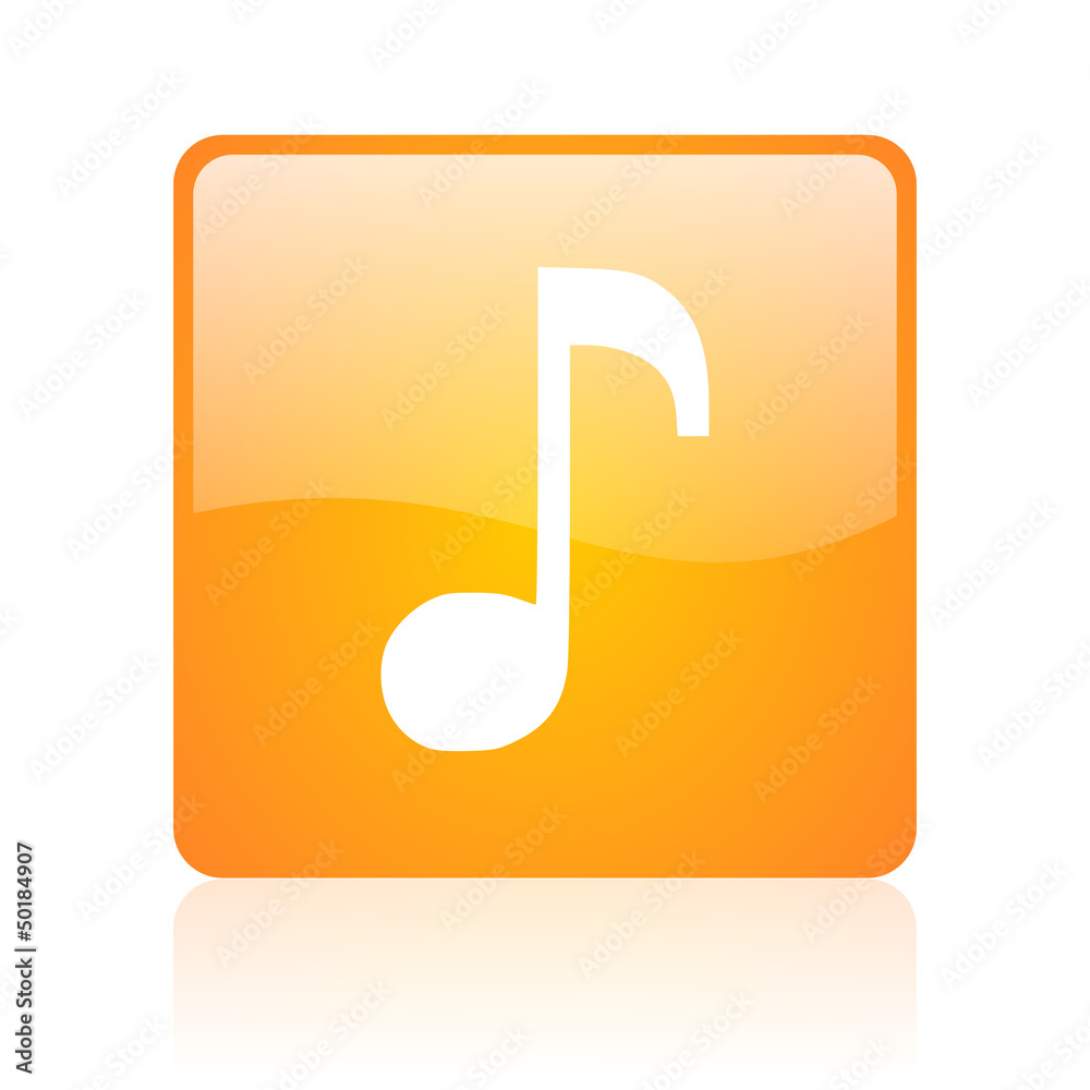 music orange square glossy web icon music orange square glossy web icon