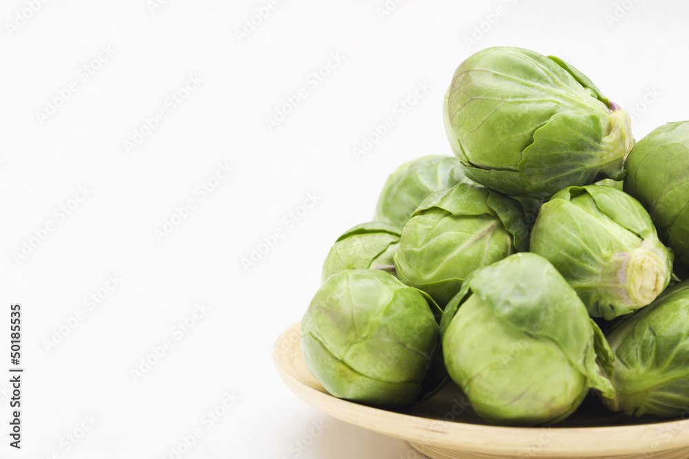 Brussels sprouts on plate Brussels sprouts on plate