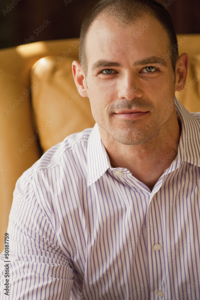 Serious Caucasian man
