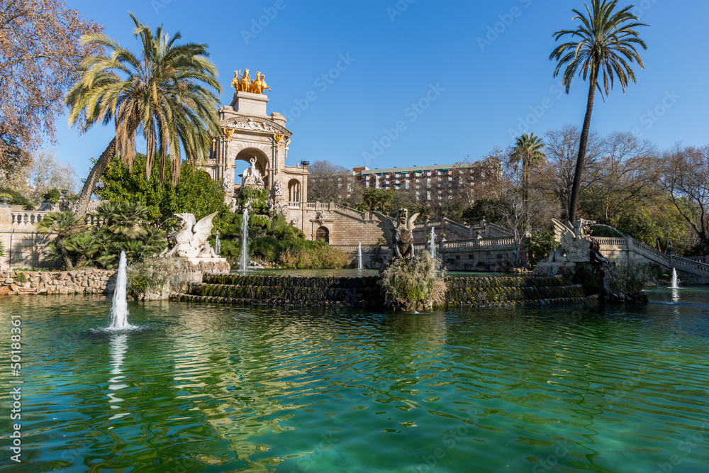 Fototapeta premium Fontana Del Parc de la Ciutadela a Barcellona