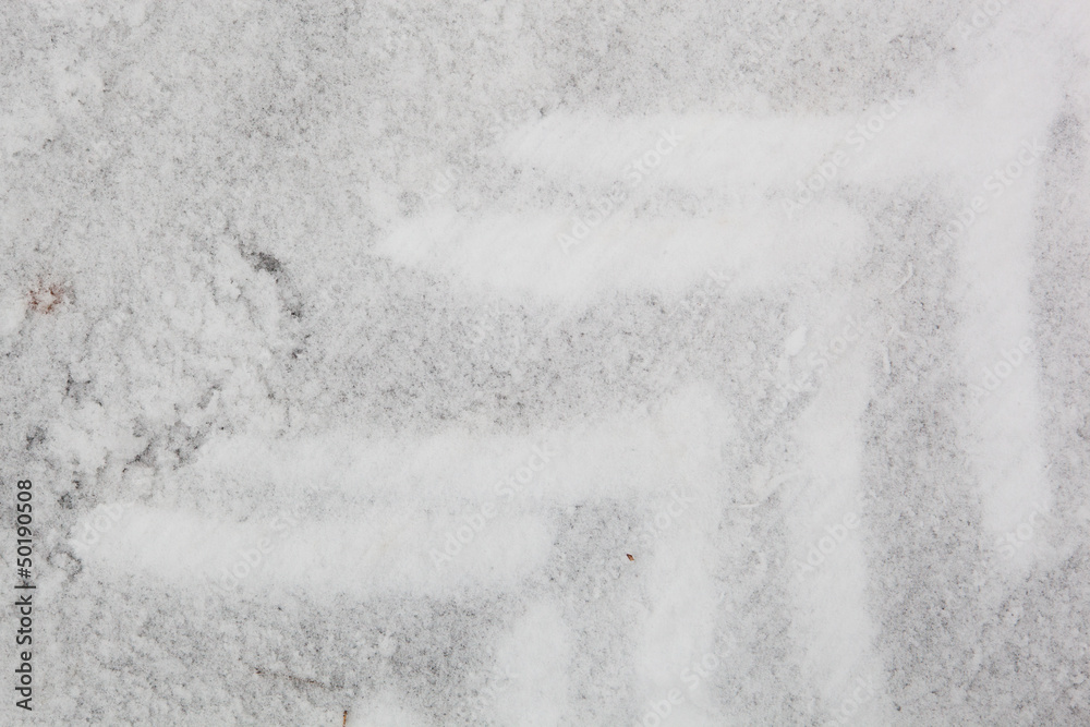 Obraz premium truck tracks on ice