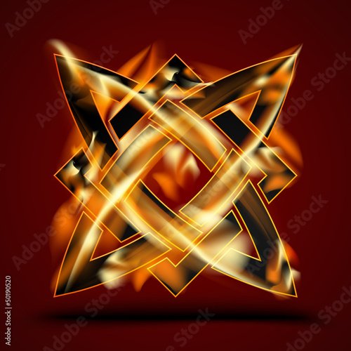 Svarog's Square in fire (Slavic God Star)