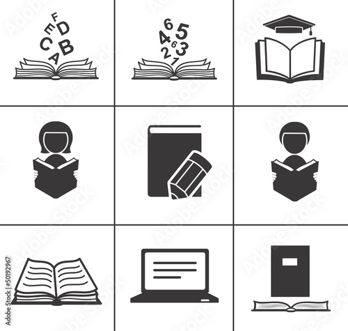 Book icons set.