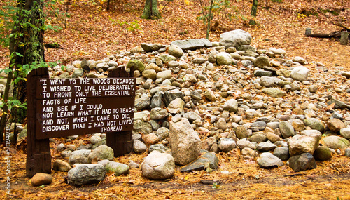 Site of Henry David Thoreau's cabin on Walden Pond