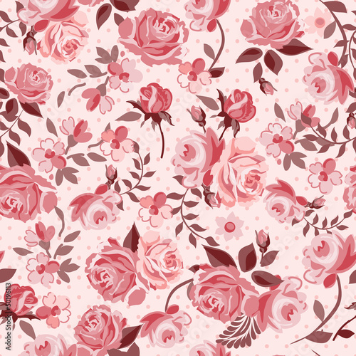 classic roses seamless background