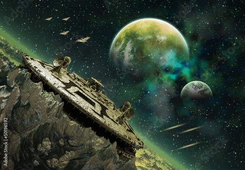 Fototapeta Naklejka Na Ścianę i Meble -  Alien Planet - Computer Artwork