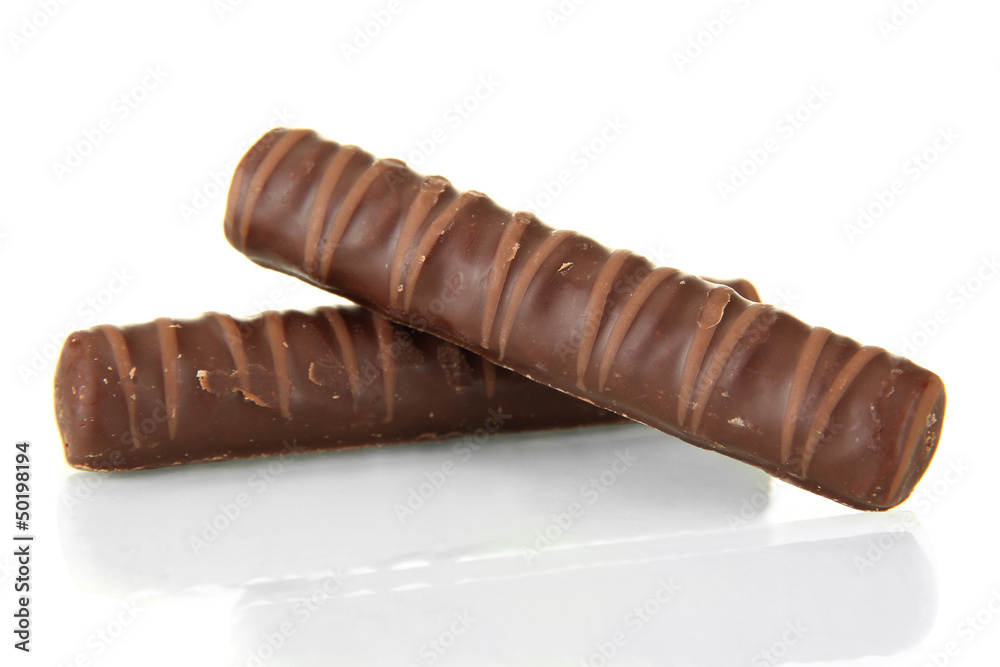 Chocolate sweets isolated on white Chocolate sweets isolated on white