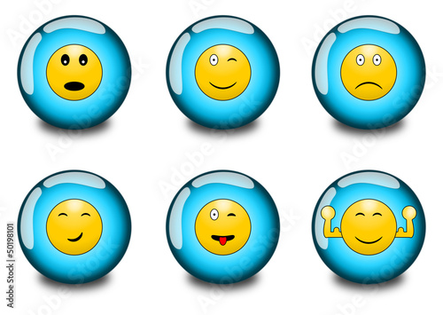 Smileys in orb - facial expressions 1.01
