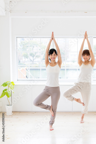 attractive asian women exercising