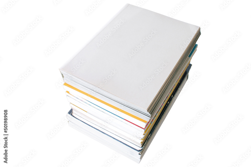 Blank book pile Blank book pile
