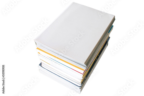 Blank book pile