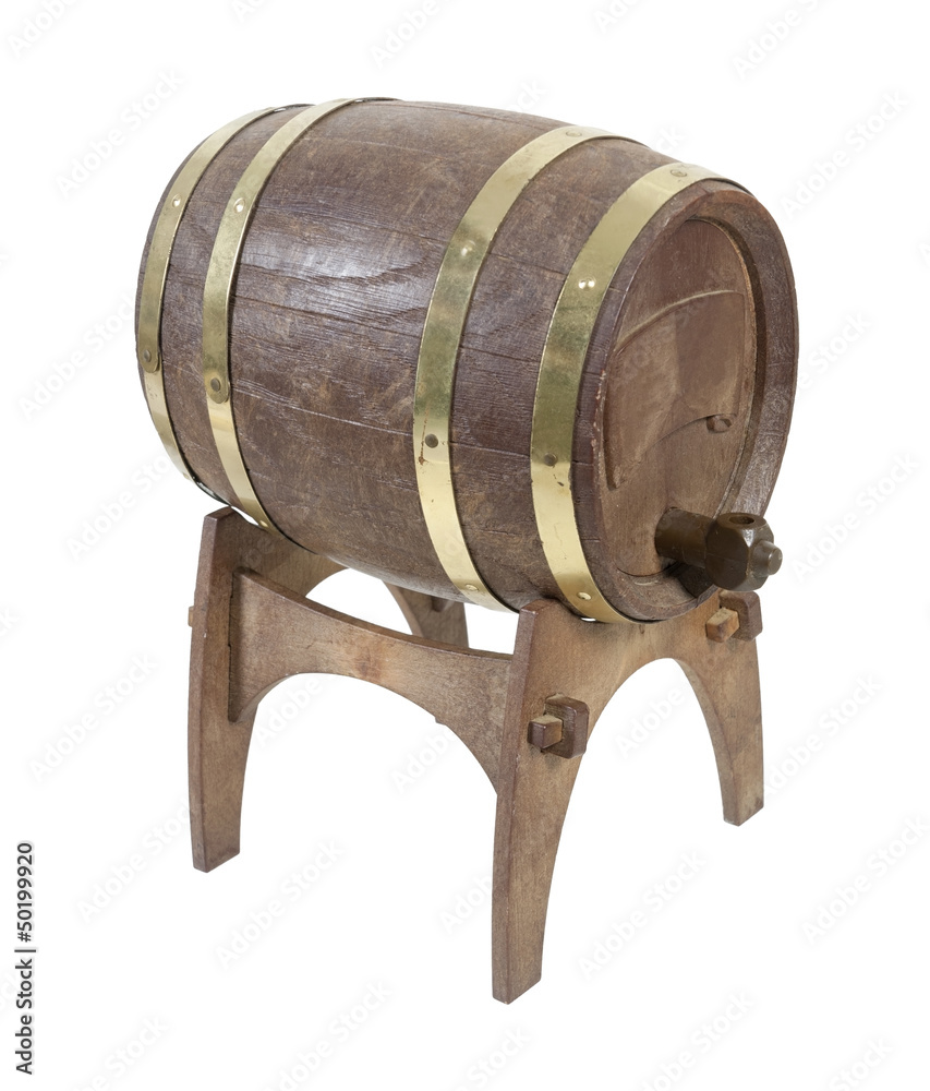 Wooden Barrel on Stand