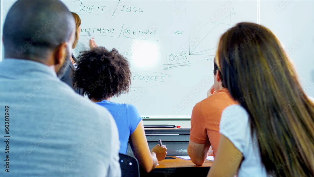 Female Tutor Multi Ethnic Adult Students