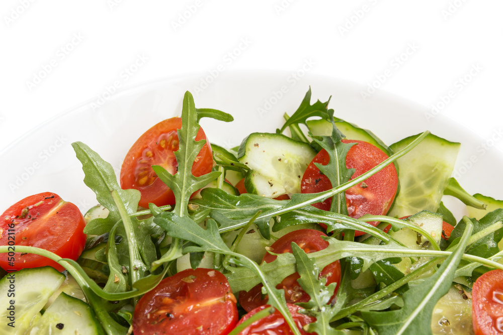 salad from ruccola, cherry tomatoes and cucumber salad from ruccola, cherry tomatoes and cucumber