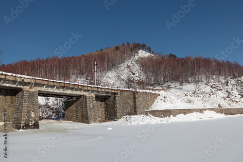 Russia, Siberia, old bridge om Circum Baikal railway © ID1974