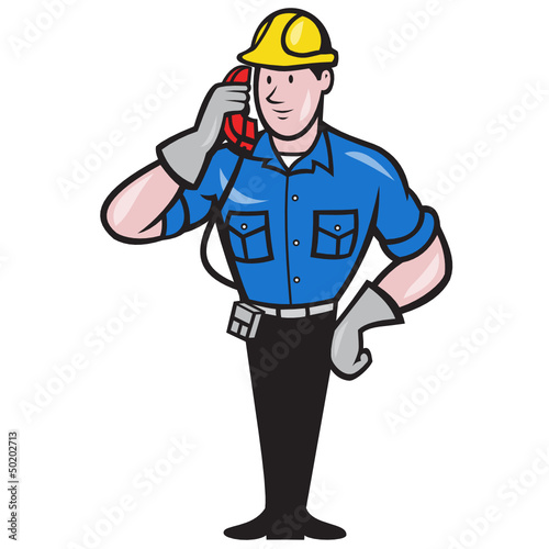 Telephone Repairman Lineman Worker Phone