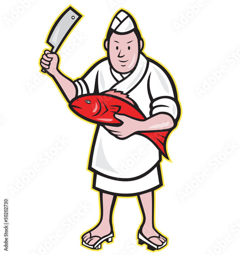 Japanese Fishmonger Butcher Chef Cook