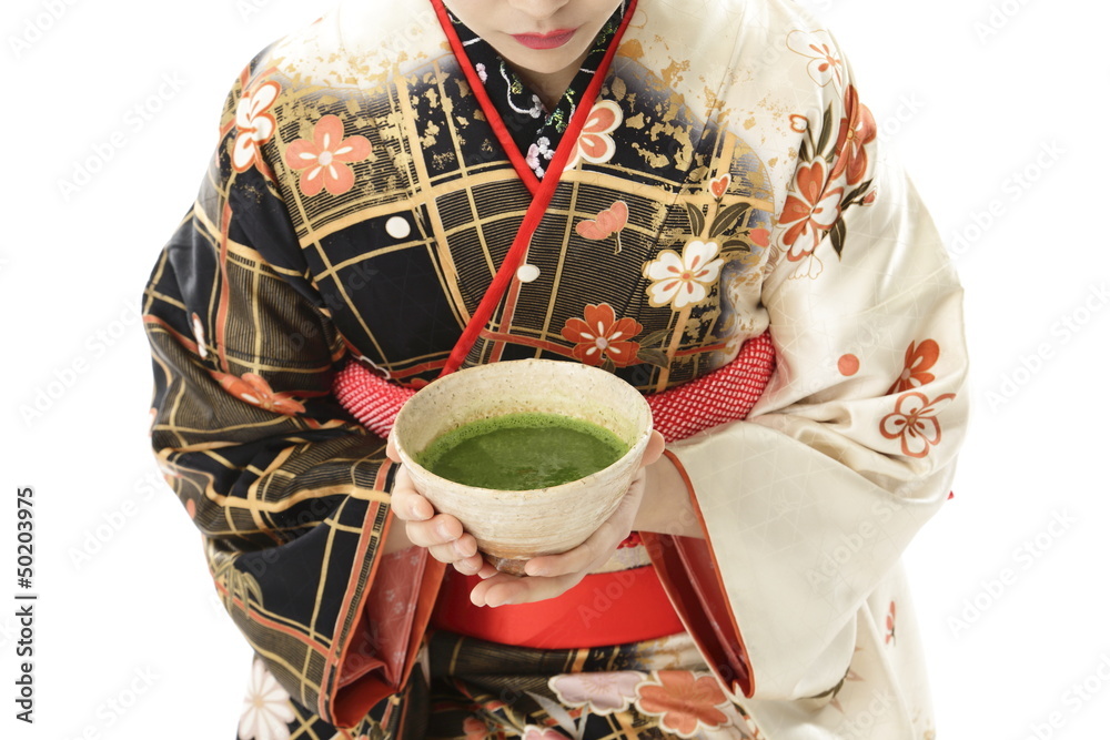 Naklejka premium 女性・着物