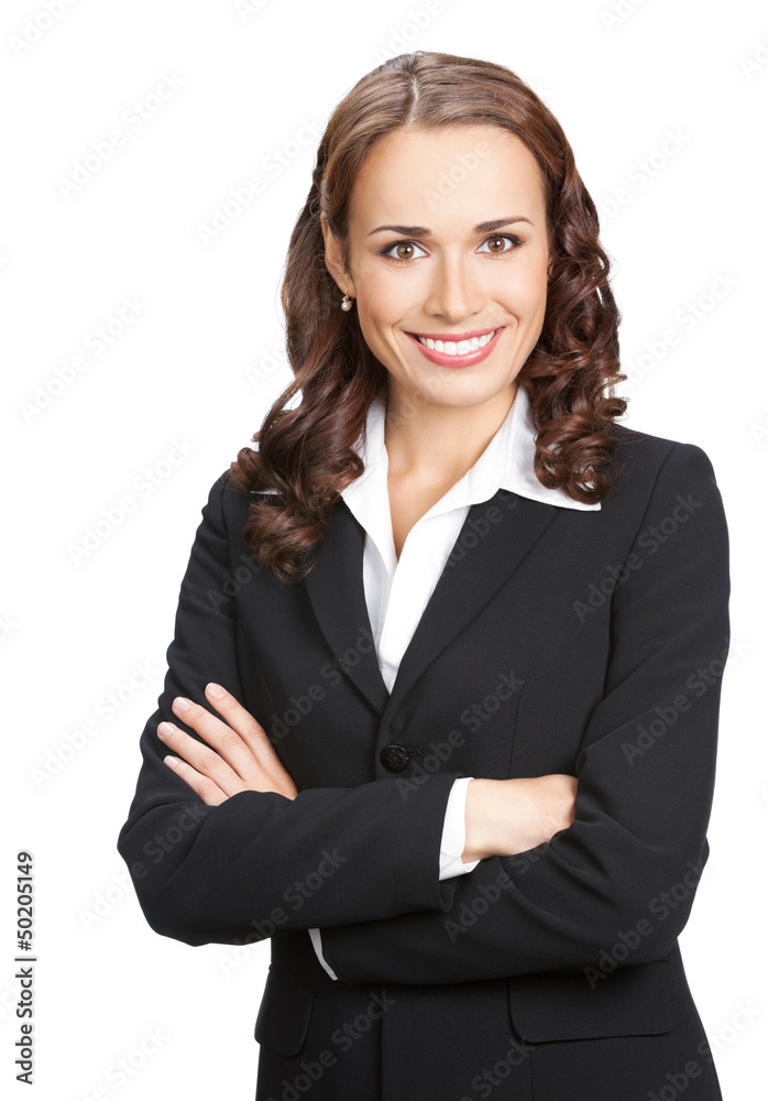 Portrait of smiling businesswoman, isolated Portrait of smiling businesswoman, isolated