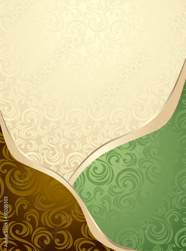 Abstract Seamless pattern or background green  and brown