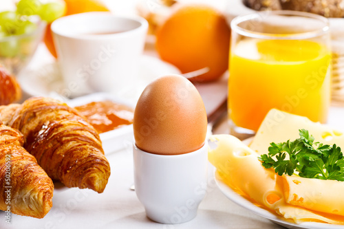 breakfast with  boiled egg