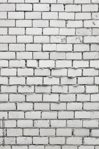 Unfinished White Brick Wall Background