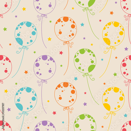 seamless pattern with balloons